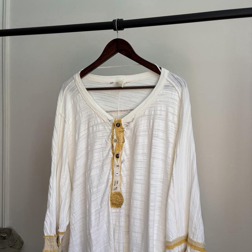 We the Free Bohemian Grunge Women’s L Long Sleeve Tunic Lightweight Top - Picture 4 of 6
